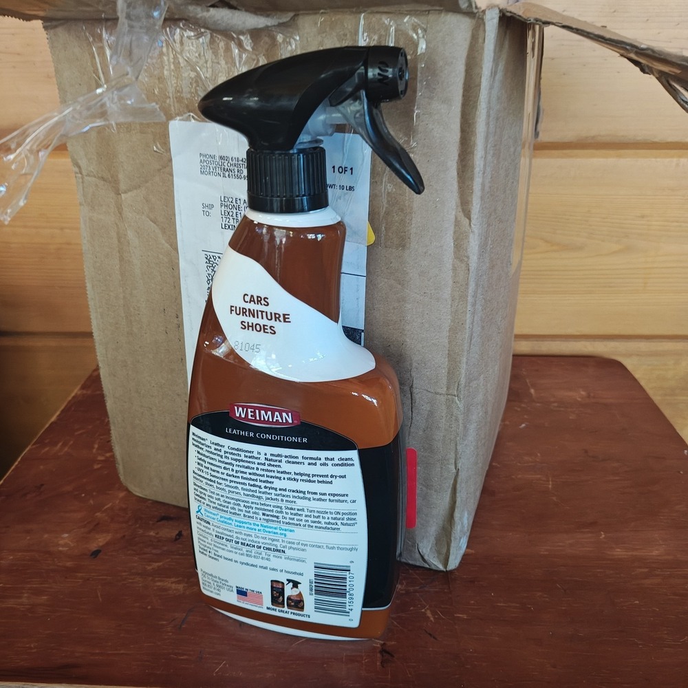 Weiman Leather Cleaner & Conditioner 22-Ounce (6-Pack Case) Restores Leather A2 - Picture 3 of 5